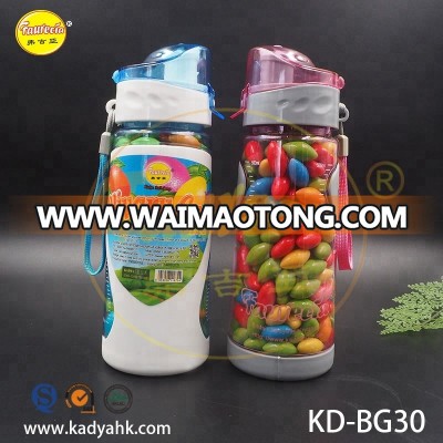 MIXED COLOR SMALL OLIVARY BUBBLE GUM WITH WATER BOTTLE JAR